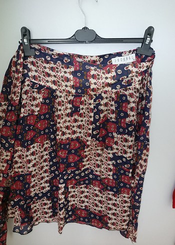 Desenli Bohem Hamile Midi Etek - Görsel 4