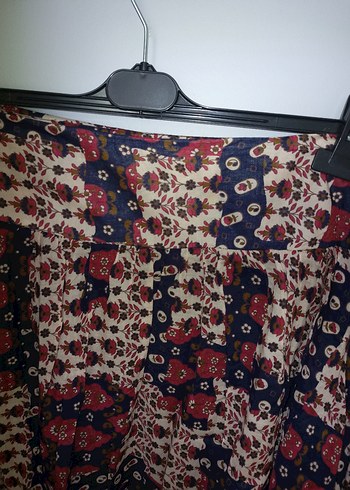 Desenli Bohem Hamile Midi Etek - Görsel 5