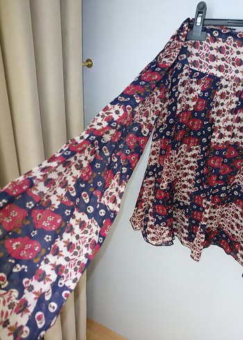 Desenli Bohem Hamile Midi Etek - Görsel 6