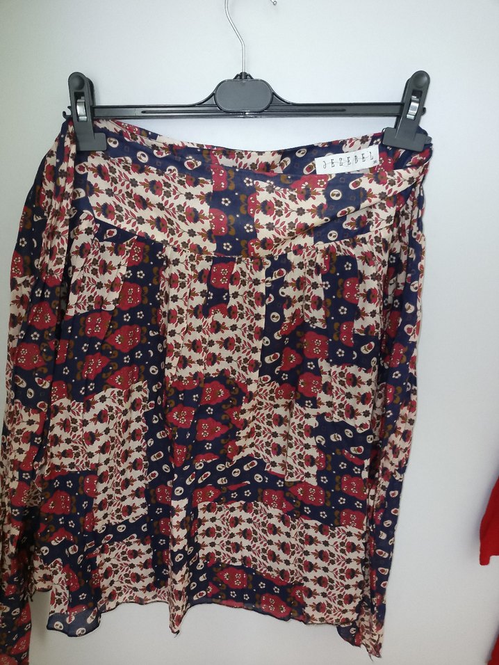 Desenli Bohem Hamile Midi Etek - Görsel 4