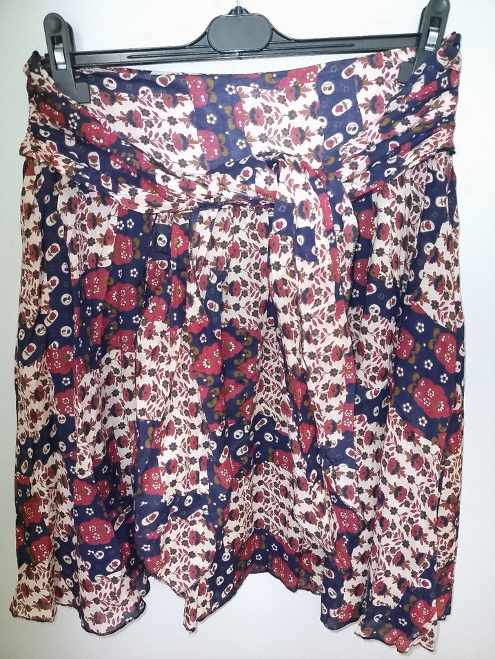 Desenli Bohem Hamile Midi Etek - Görsel 2