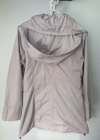 Bej Midi Kadın yağmurluk Fermuarlı Cepli - Görsel 5