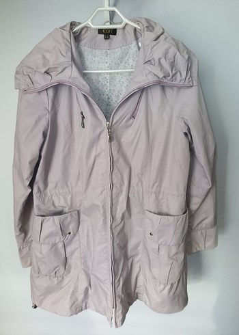 Bej Midi Kadın yağmurluk Fermuarlı Cepli - Görsel 2