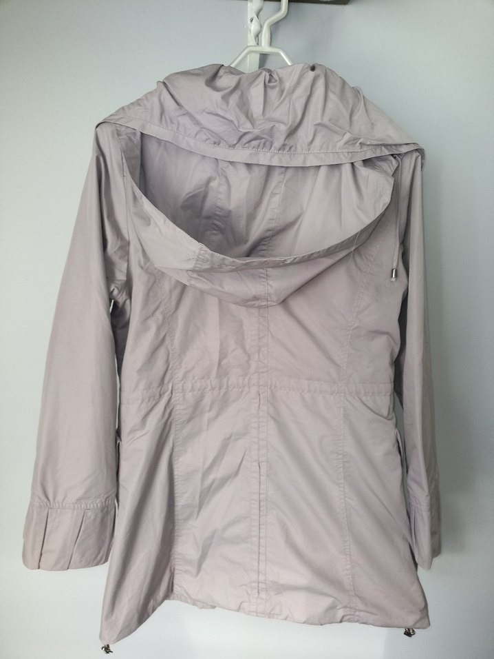 Bej Midi Kadın yağmurluk Fermuarlı Cepli - Görsel 5