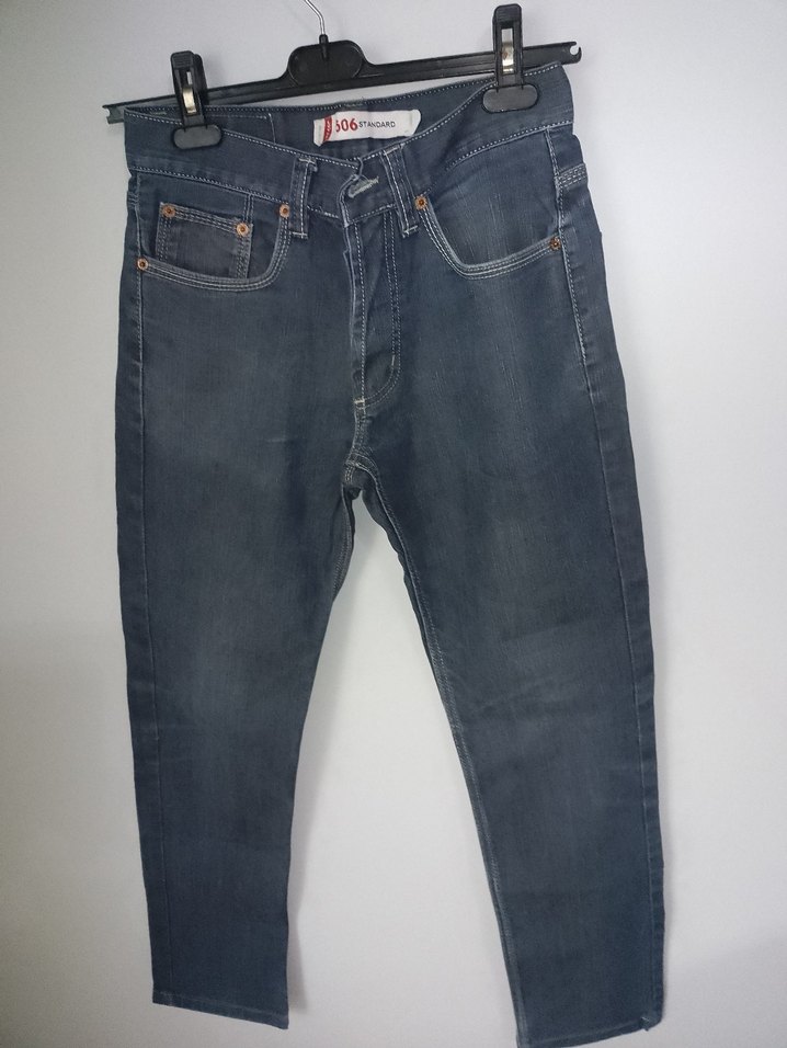 Gri Bayan Denim Pantolon Regular Fit - Görsel 4