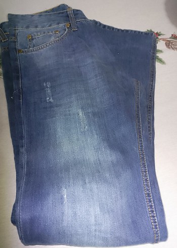 Bayan Lacivert Regular Fit Denim Jean - Görsel 7