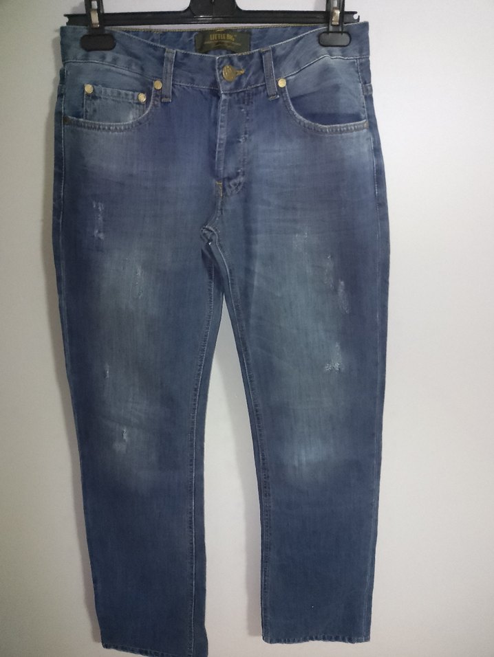 Bayan Lacivert Regular Fit Denim Jean - Görsel 3