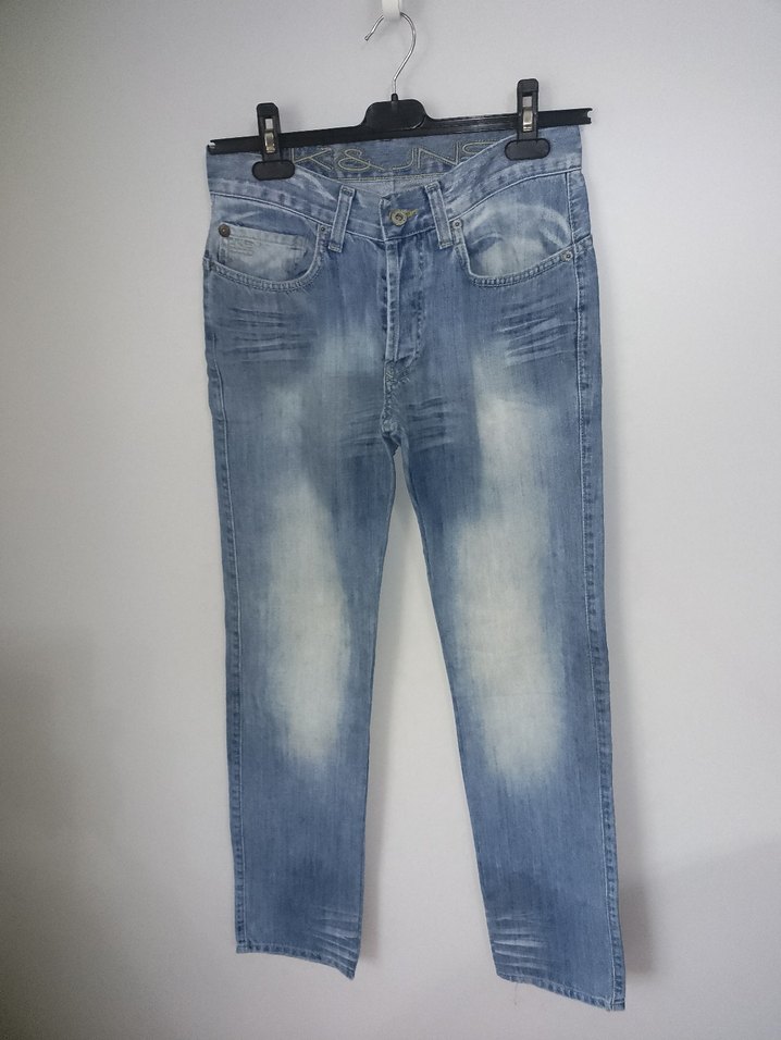 Kadın Mavi Denim Kemerli Midi Jean - Görsel 2