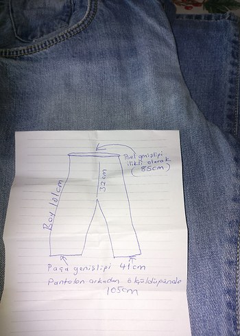 Mavi Bol Kesim    kadın Denim Pantolon - Görsel 7