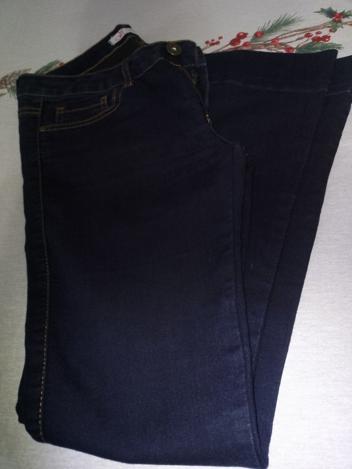 Lacivert Midi Boy Kadın Denim Pantolon - Görsel 5