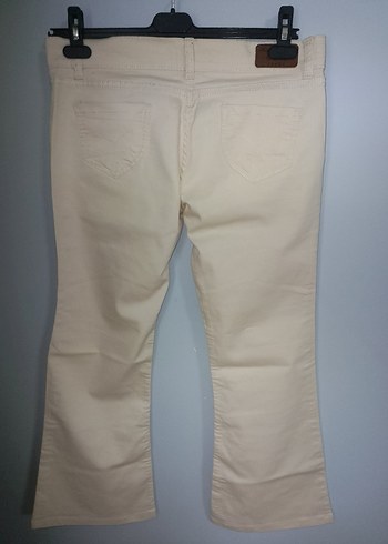 Beyaz Pamuk Kadın Kumaş Pantolon - Görsel 5