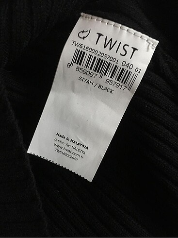 40 Beden siyah Renk Twist