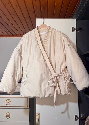 Mango Krem Kimono Ceket