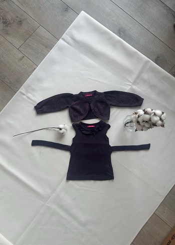 Kız Çocuk Mor Kolsuz Fırfırlı Gömlek - Görsel 10