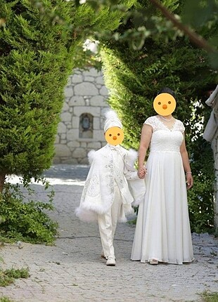 Kırem rengi uzun abiye çok kaliteli