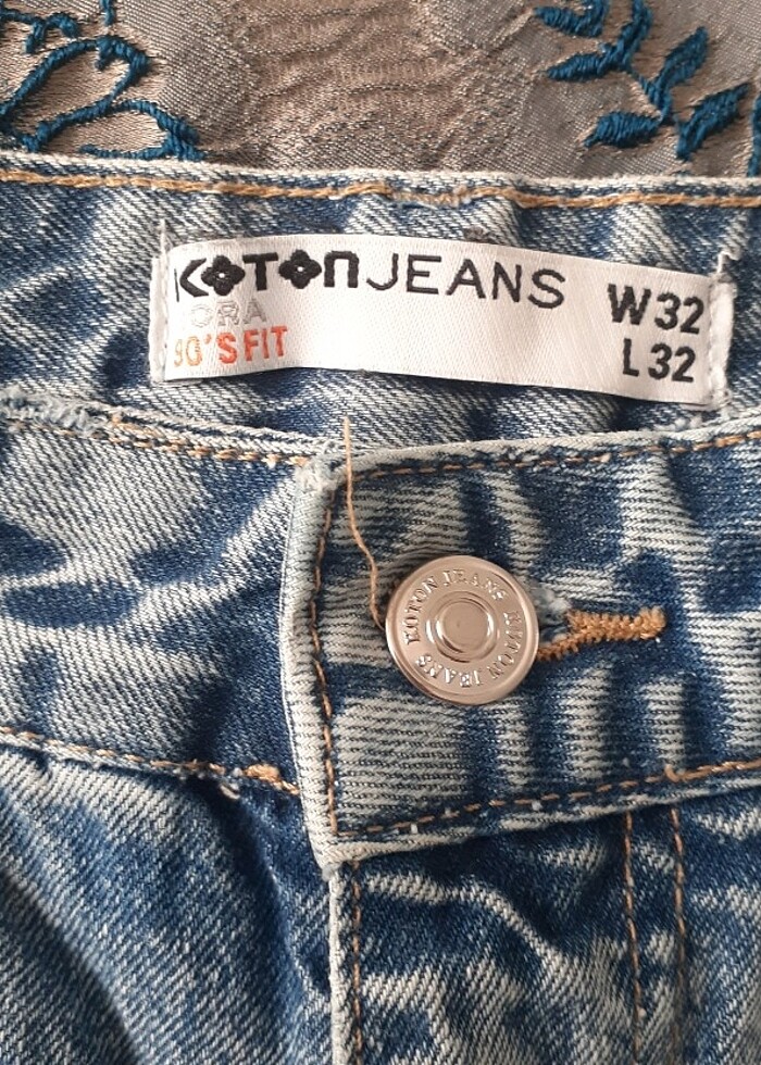 32 32 koton bayan kot dizi yırtık pantolon - Görsel 5