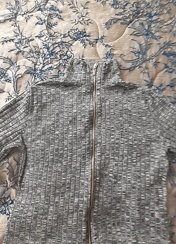 Boğazlı ince ceket fermuarlı - Görsel 4