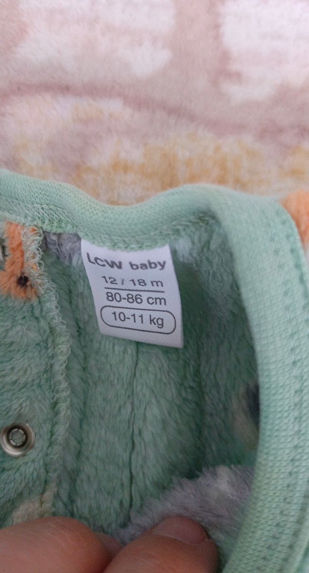 Renkli Ayıcık Desenli Çocuk Polar Pijama Takımı - Görsel 2