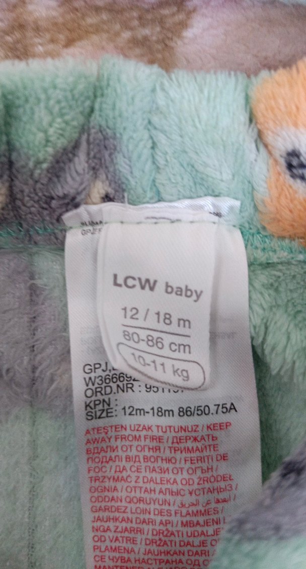 Renkli Ayıcık Desenli Çocuk Polar Pijama Takımı - Görsel 3