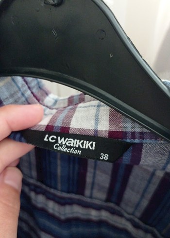 38 Beden Düğmeli Bohem Mavi Gömlek