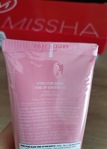 Missha Missha Pure Block tone up güneş koruyucu