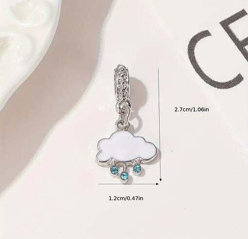  Beden beyaz Renk Pandora charm