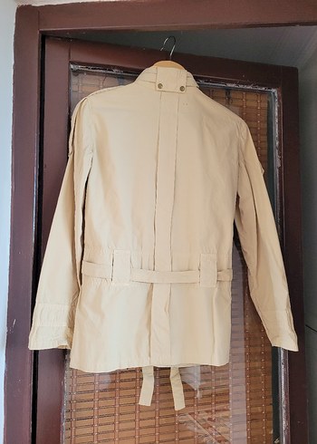 Bej Kemerli Midi Kadın trenç kot - Görsel 5