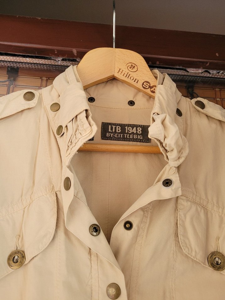 Bej Kemerli Midi Kadın trenç kot - Görsel 2