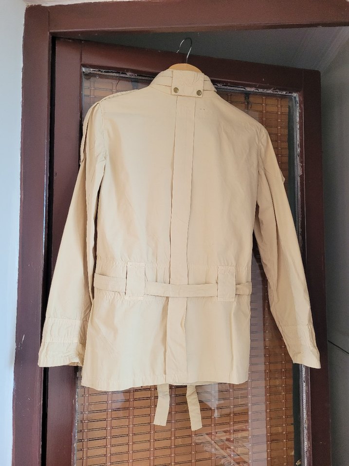 Bej Kemerli Midi Kadın trenç kot - Görsel 5