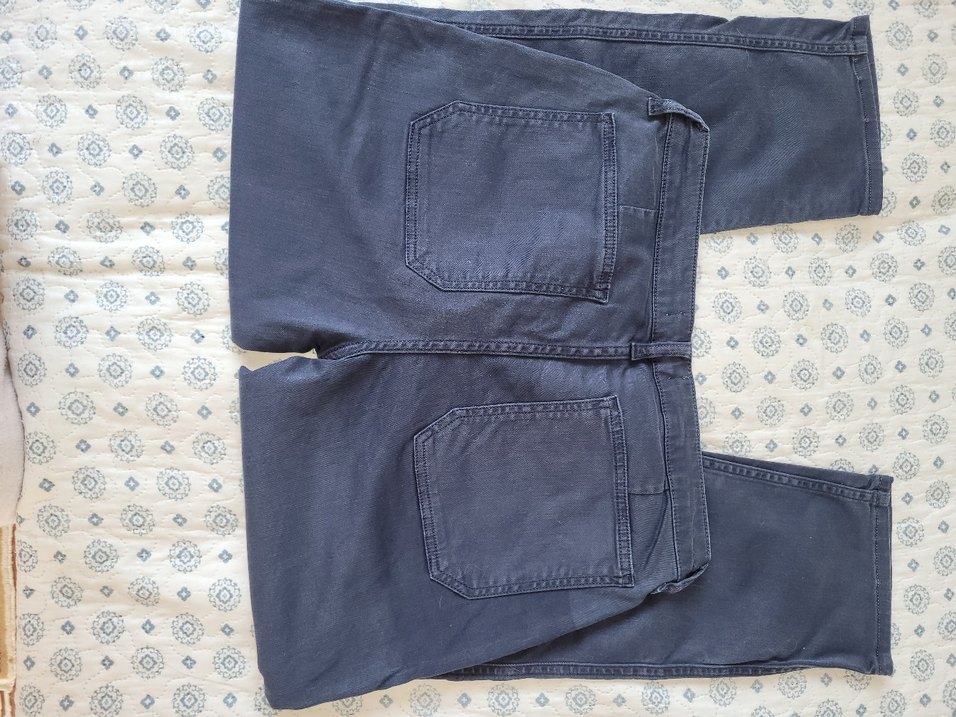 Düğmeli Gri Kot Pantolon - Görsel 3