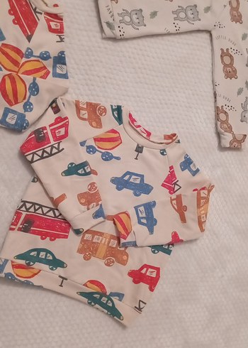 Ayıcıklı Kahverengi ve turuncu mavili Sweatshirt lar - Görsel 2