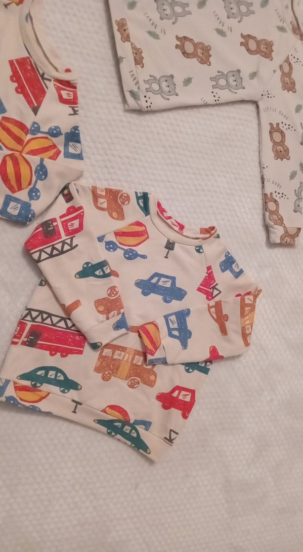 Ayıcıklı Kahverengi ve turuncu mavili Sweatshirt lar - Görsel 2