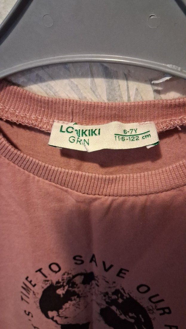 Kız Çocuk Pembe Baskılı Kısa Kollu Tişört - Görsel 3