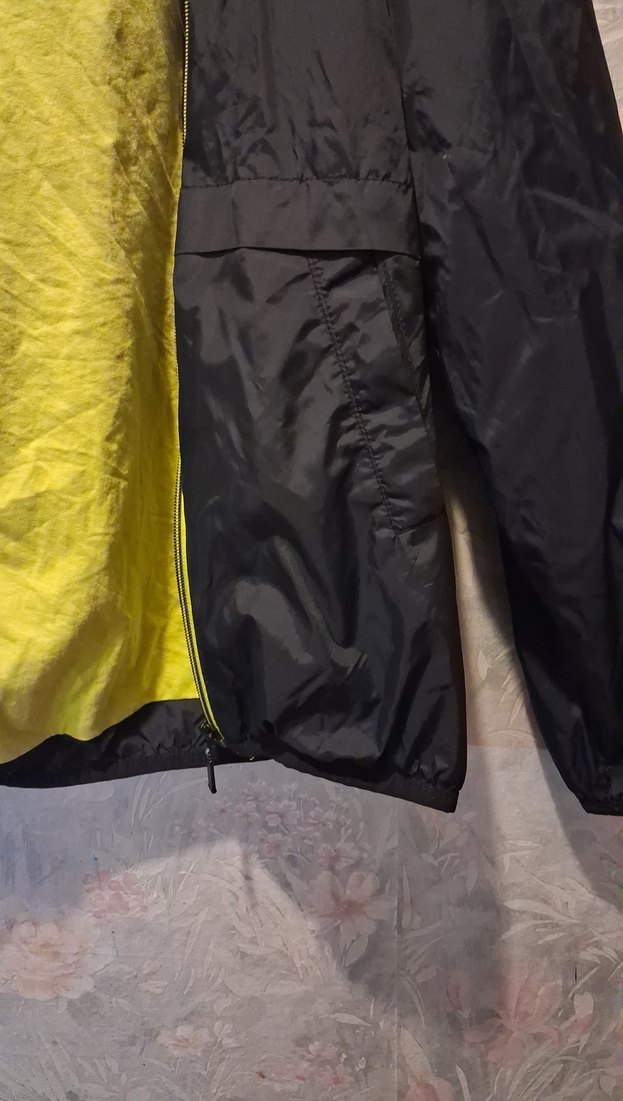 Sarı Siyah Fermuarlı Erkek çocuk Rüzgarlık - Görsel 3