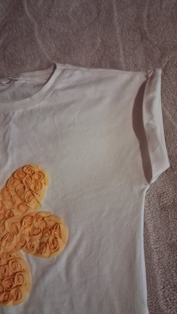 Kız Çocuk Beyaz Kısa Kollu Tişört - Görsel 3