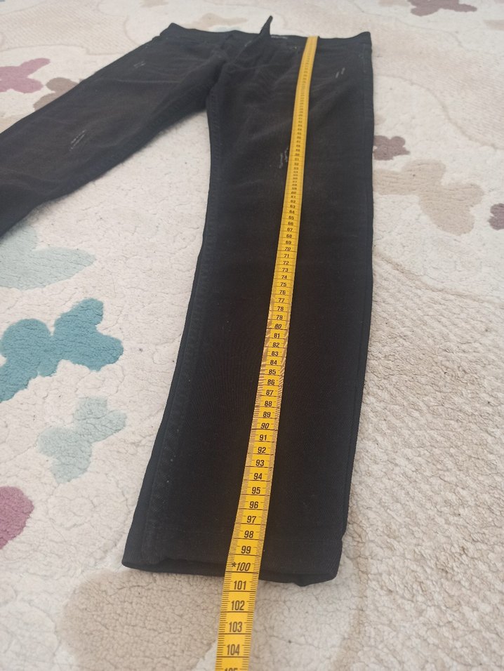 Siyah Midi Boy Regular Fit erkek Kot Pantolon - Görsel 3