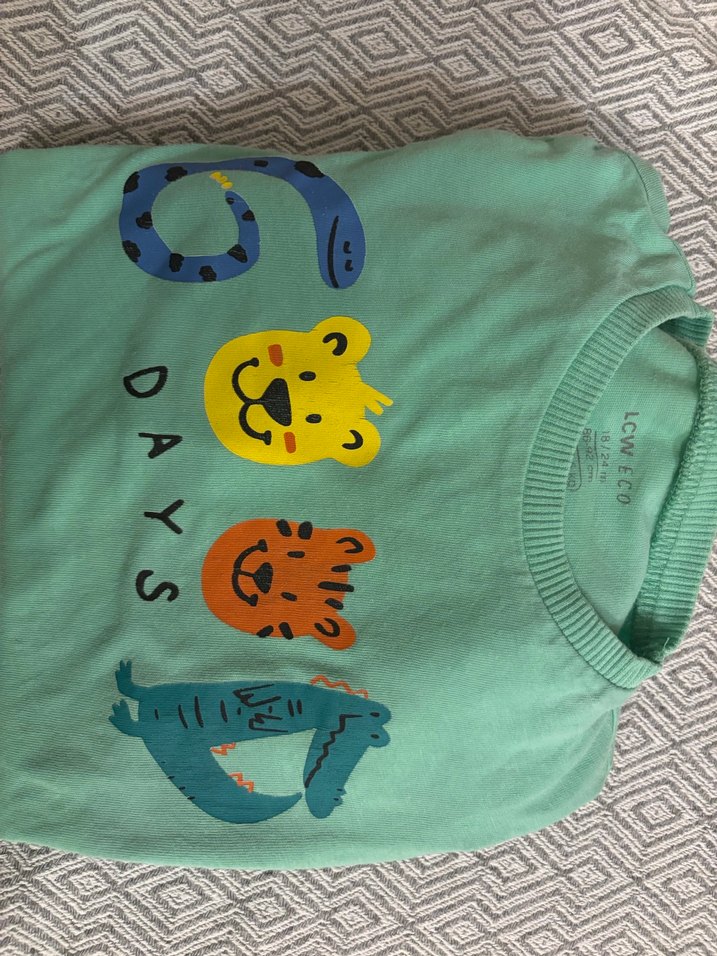 Yeşil Baskılı Erkek Bebek Takım - Görsel 3