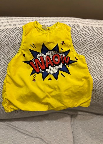 Sarı Baskılı Bebek Önlüğü WAOW 12-24 ay - Görsel 2