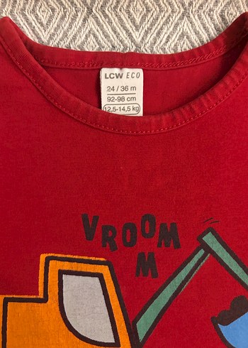 Renkli Baskılı Kırmızı Erkek Çocuk Tişörtü LCW 24-36 ay - Görsel 3