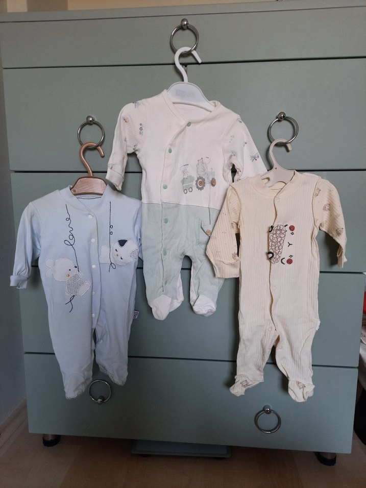 Baskılı Erkek Bebek Tulumları, Uzun Kollu - Görsel 2