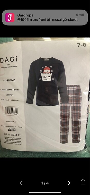 Dagi çocuk pijama