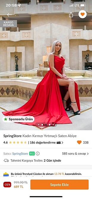 Kırmızı elbise