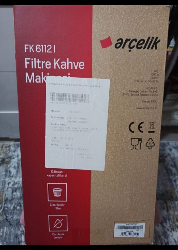 Arcelik filtre kahve makinasi  - Görsel 3