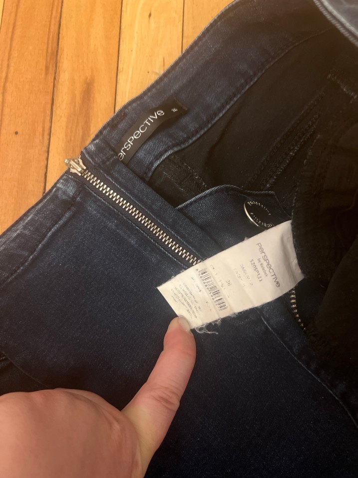 Kemerli Siyah Midi Boy Kadın Kot Pantolon - Görsel 4