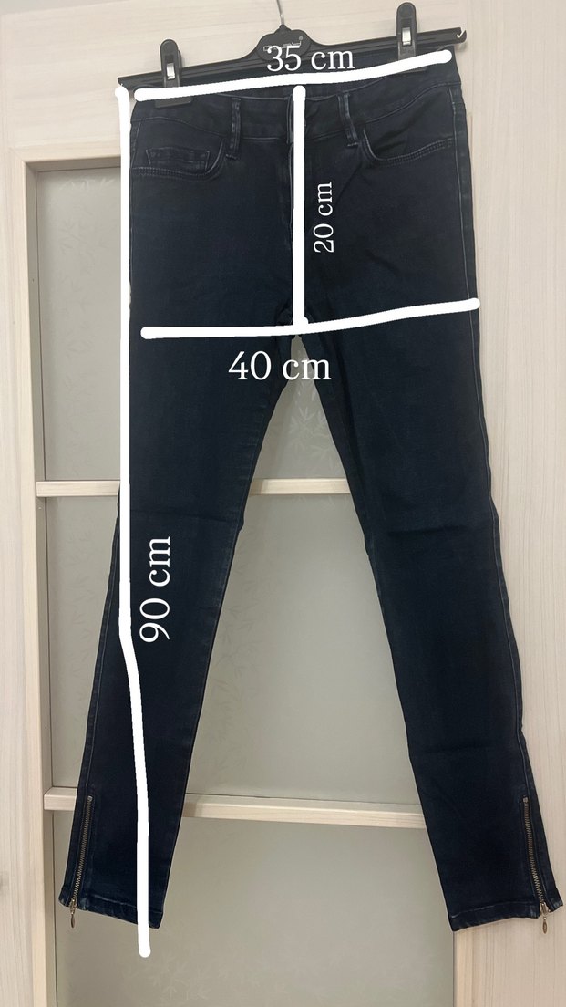 Kemerli Siyah Midi Boy Kadın Kot Pantolon - Görsel 3