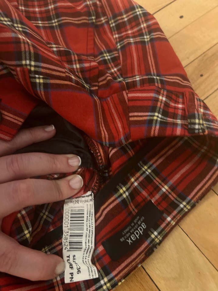 Kırmızı Kareli Kadın Kumaş Pantolon - Görsel 4