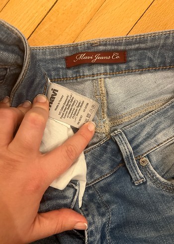 Kadın Mavi Yırtık Bol Kesim Kot Pantolon - Görsel 4