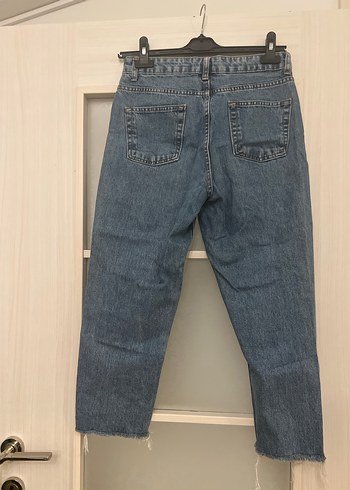 Gri Midi Boy Denim Kadın Jean - Görsel 2