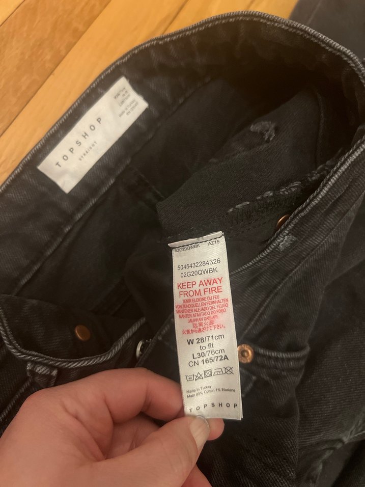 Siyah Kot Pantolon, Regular Fit, Midi Boy - Görsel 4