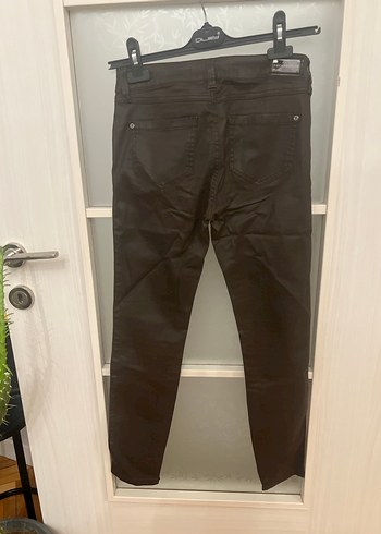 Kahverengi Deri Kadın Pantolon - Görsel 3